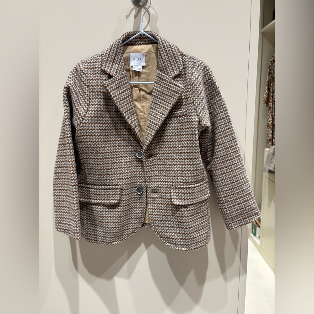 Kipp boys Houndstooth tweed suit jacket blazer sz 8